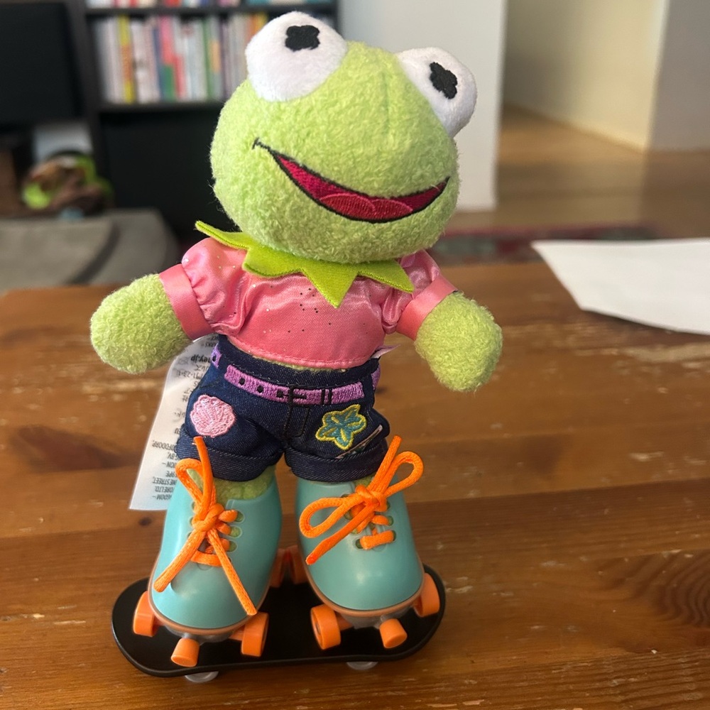 Kermit the Frog on Roller Skates, Disney Stuffed Animal Plush